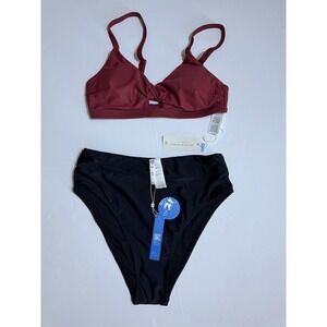 CUPSHE Bikini Set for Women Two‎ Piece Swimsuits High Waist Slim  Sz M